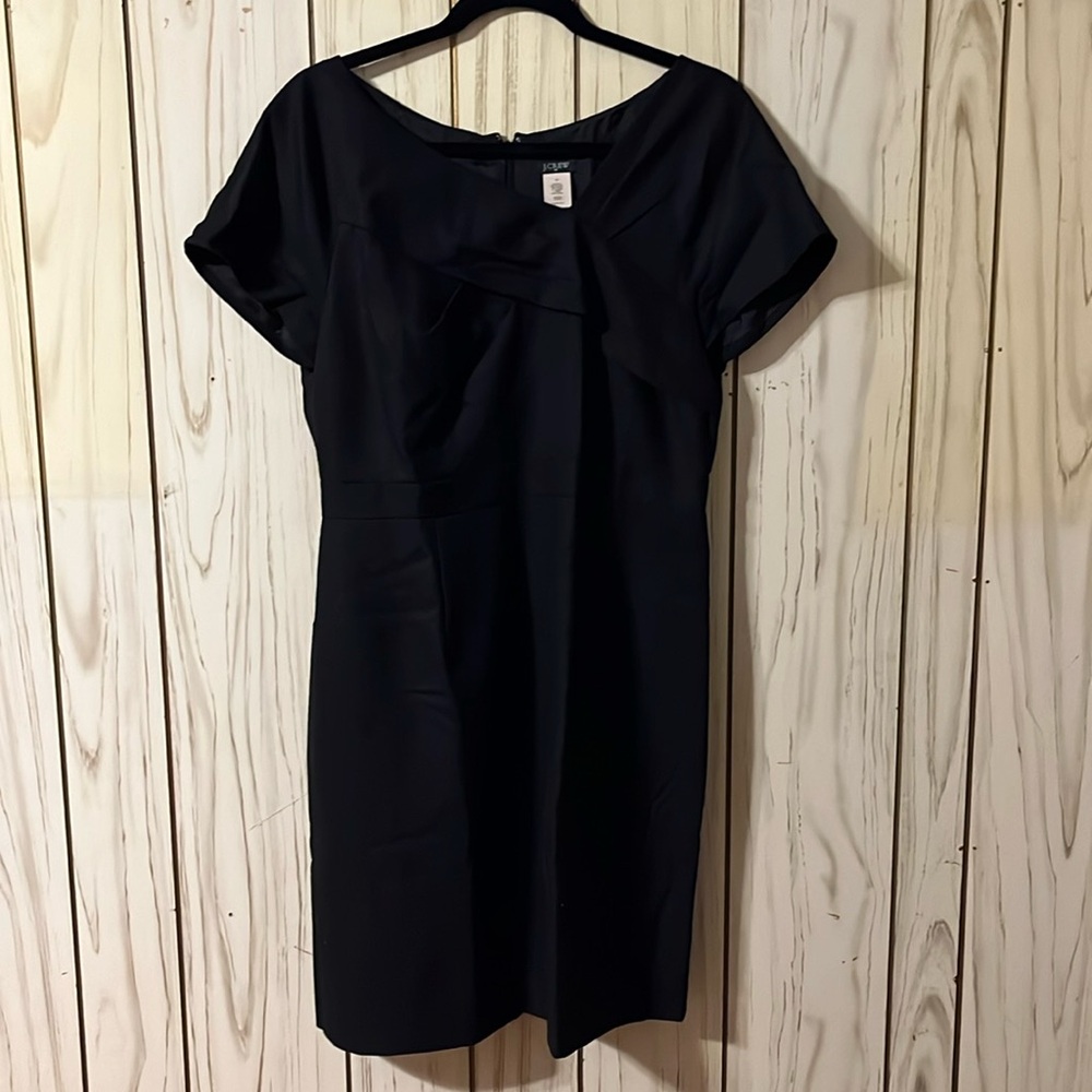 JCrew black wool blend dress
